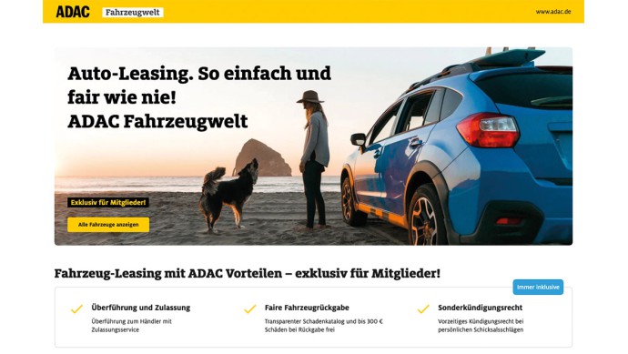 Screenshot ADAC Fahrzeugwelt